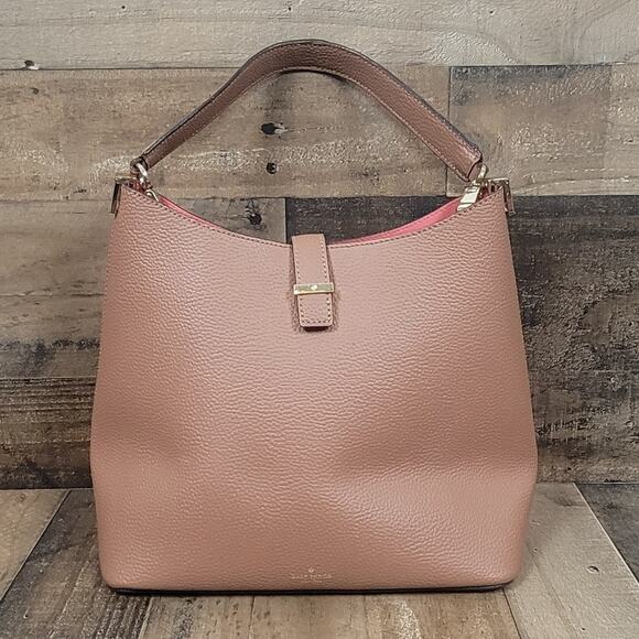 Kate Spade New York Handbags - Kate Spade Bag New York Leonard Street Mariel Bucket Shoulder Purse Brown Blush